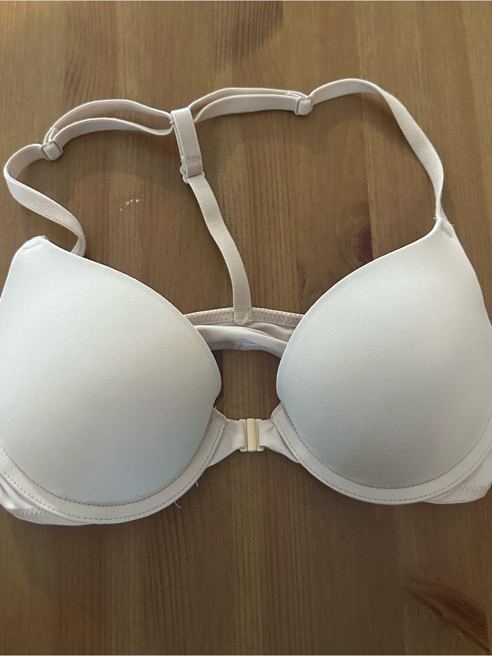 Victoria's Secret Cream Racerback T-Shirt Bra